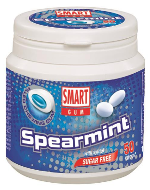 Potje Gevulde Kauwgom Spearmint 100gr
