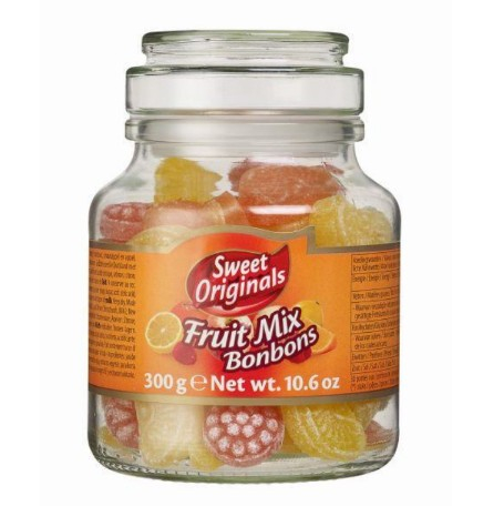 Glazen pot mix fruit candy