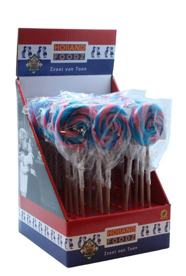 De Oosterhoutse Spiraal Lolly Roze-Blauw