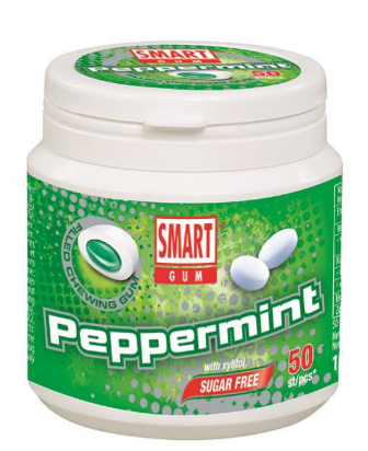Potje Gevulde Kauwgom Peppermint 100gr
